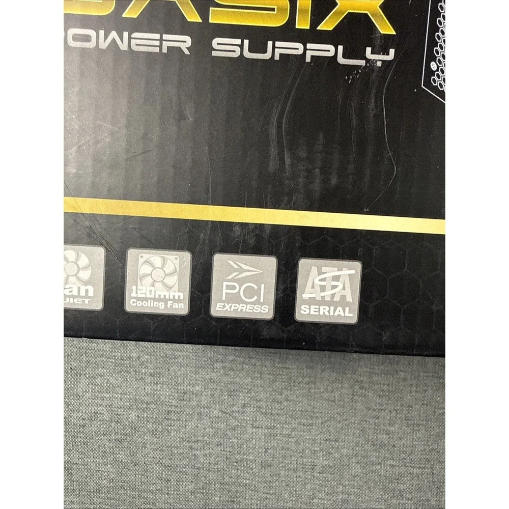 Solid‎ Gear Basix Power Supply SDGR-600BX SATA 600W 120mm Cooling Fan{CC}